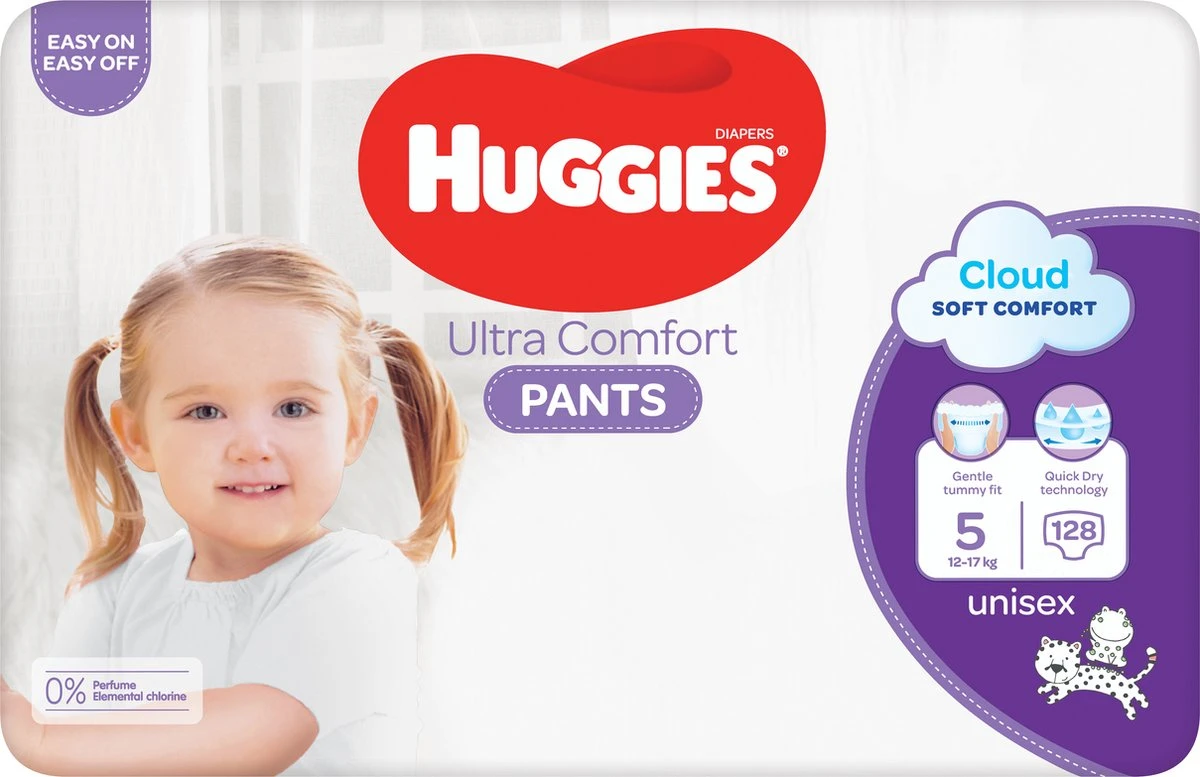Huggies Luierbroekjes - Maat 5 (12 Tot 17 Kg) - Ultra Comfort - Unisex - 128 Stuks - Maandbox - Image 11