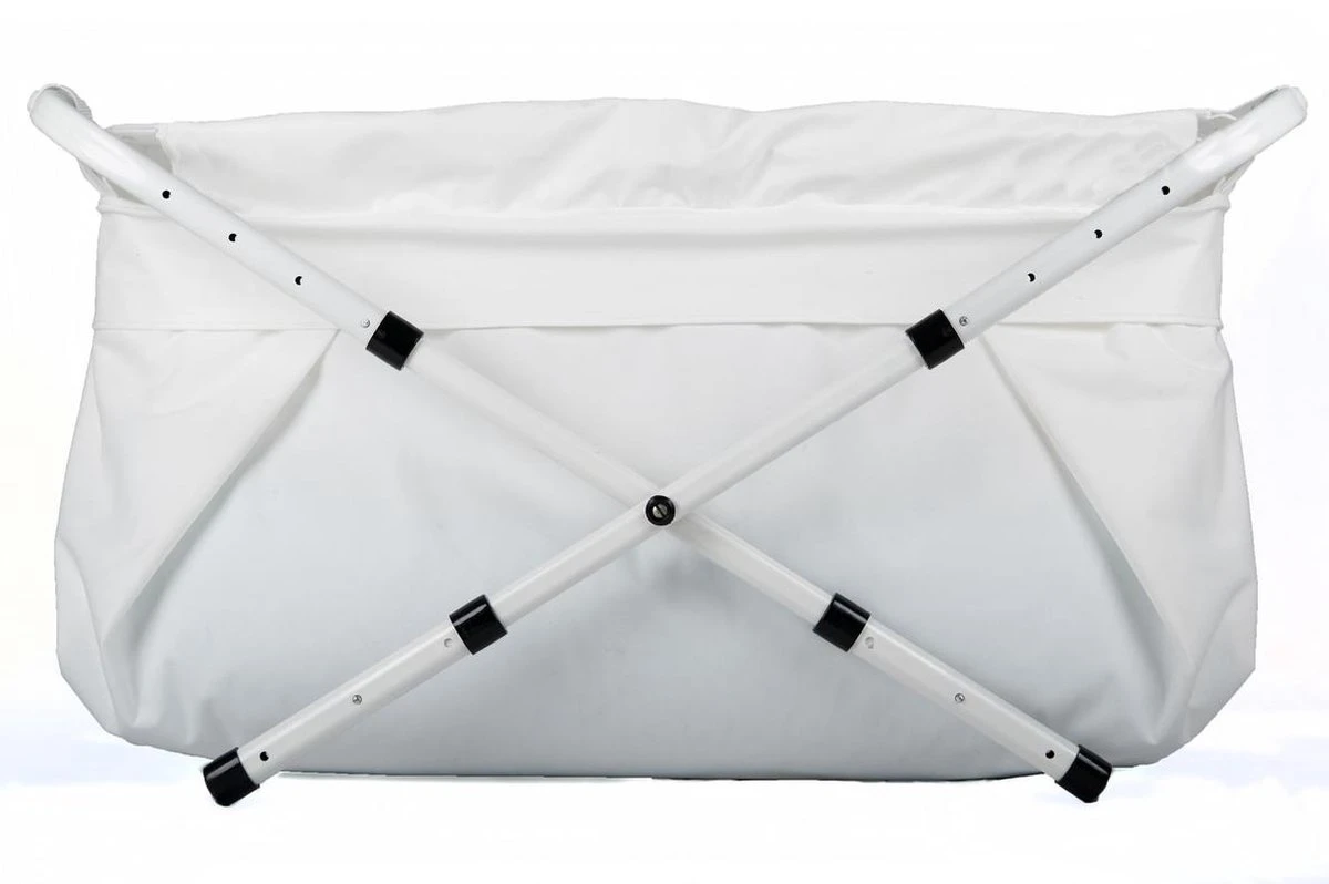 BiBaBad Verstelbaar Wit 70-90 Cm, Badzak Met Knoopsluiting. Maak Van Je Douche Een Kinderbad. Dit Opvouwbaar Bad Kun Je In Lengte Breedte En Hoogte Aanpassen Zodat Je Optimaal Gebruik Kunt Maken Van Je Doucheruimte. - Image 3