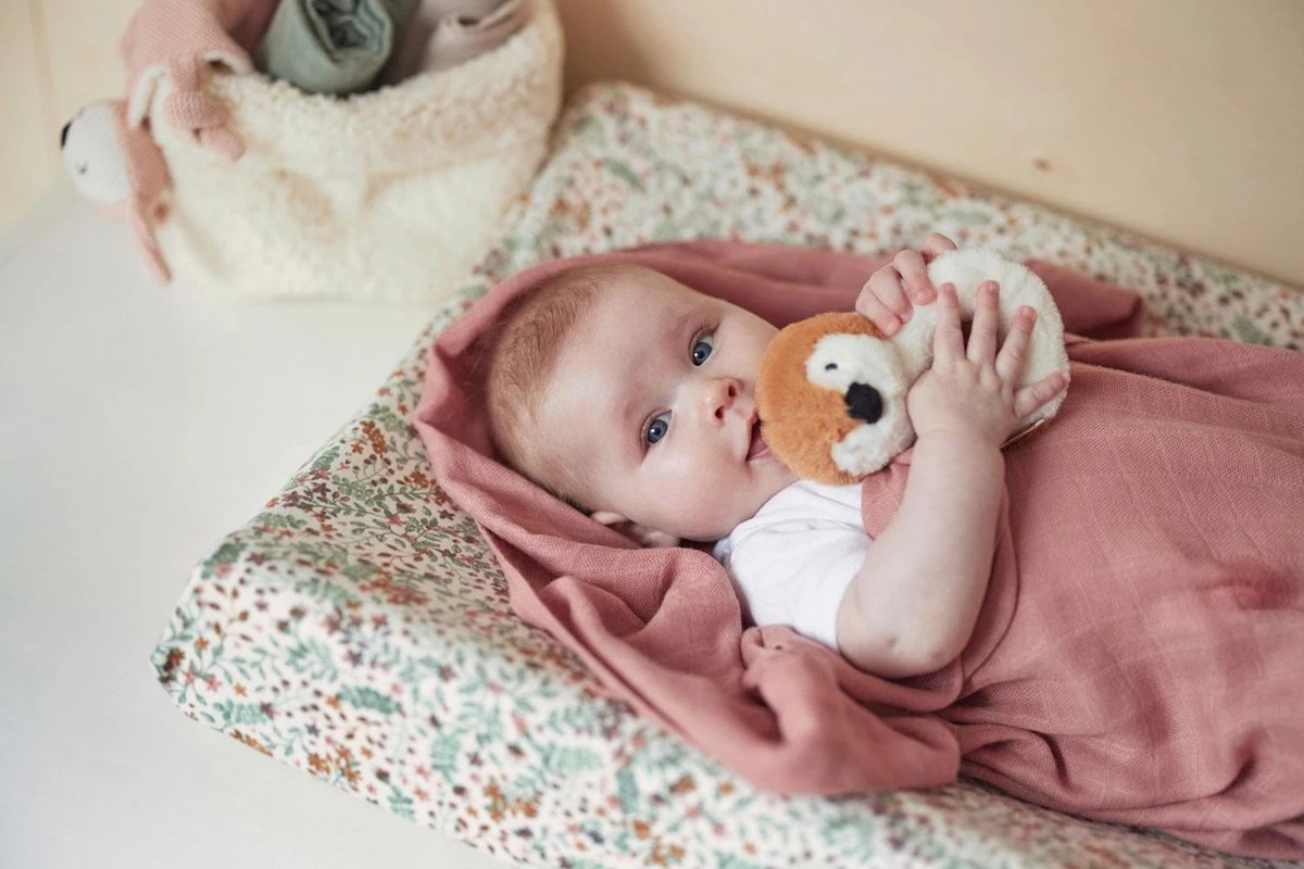 Jollein Hydrofiele Doek Large 115x115cm Bamboe Katoen - Pale Pink - 2 Stuks - Image 6