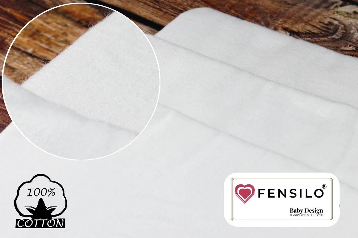 Flanellen Luiers - 3 Pack - 80cm X 80cm - Wit - FENSILO - Image 3