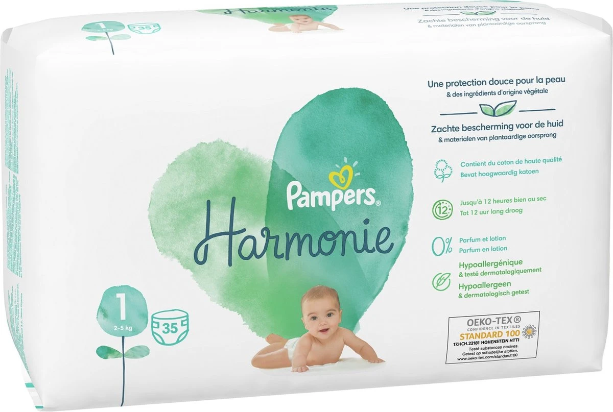 Pampers® Pampers - Harmonie / Pure - Maat 1 - Mega Maandbox - 210 Luiers - Image 10