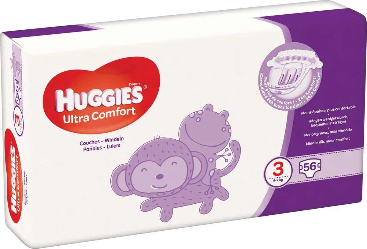 Huggies Luiers - Maat 3 (4 Tot 9 Kg) - 336 Stuks (6x56) - Voordeelverpakking - Image 3