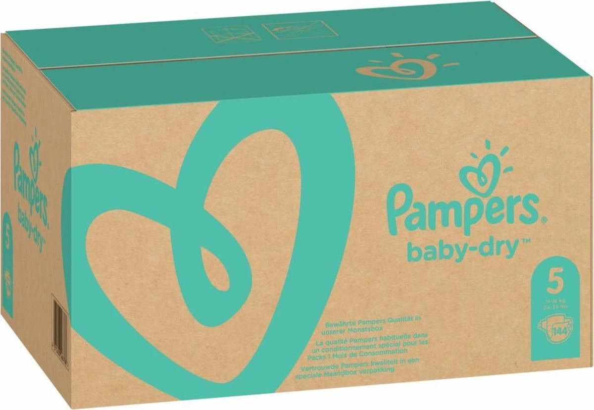 Pampers® Pampers Baby-Dry Luiers - Maat 5 (11-16 Kg) - 144 Stuks - Multi-Pack - Image 5