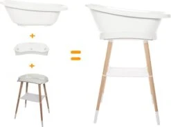 Bundel! Bad Sense Edition (Bad, Digitale Thermometer En Standaard) In De Kleur Wit Van Bébé-jou.