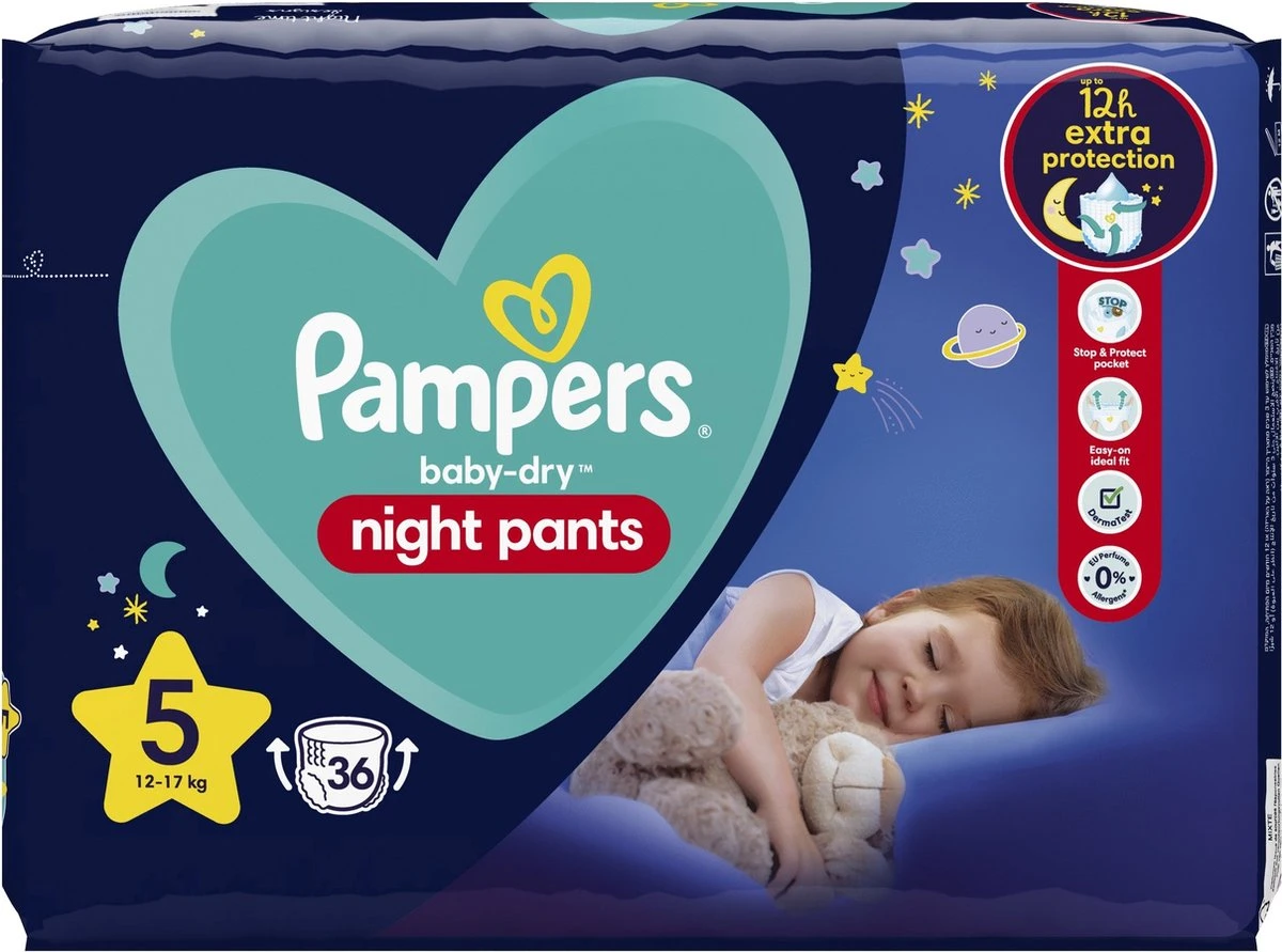 Pampers® Pampers - Night Pants - Maat 5 - Small Pack - 36 Luierbroekjes - Image 7