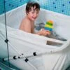 BiBaBad Verstelbaar Wit 70-90 Cm, Badzak Met Knoopsluiting. Maak Van Je Douche Een Kinderbad. Dit Opvouwbaar Bad Kun Je In Lengte Breedte En Hoogte Aanpassen Zodat Je Optimaal Gebruik Kunt Maken Van Je Doucheruimte.
