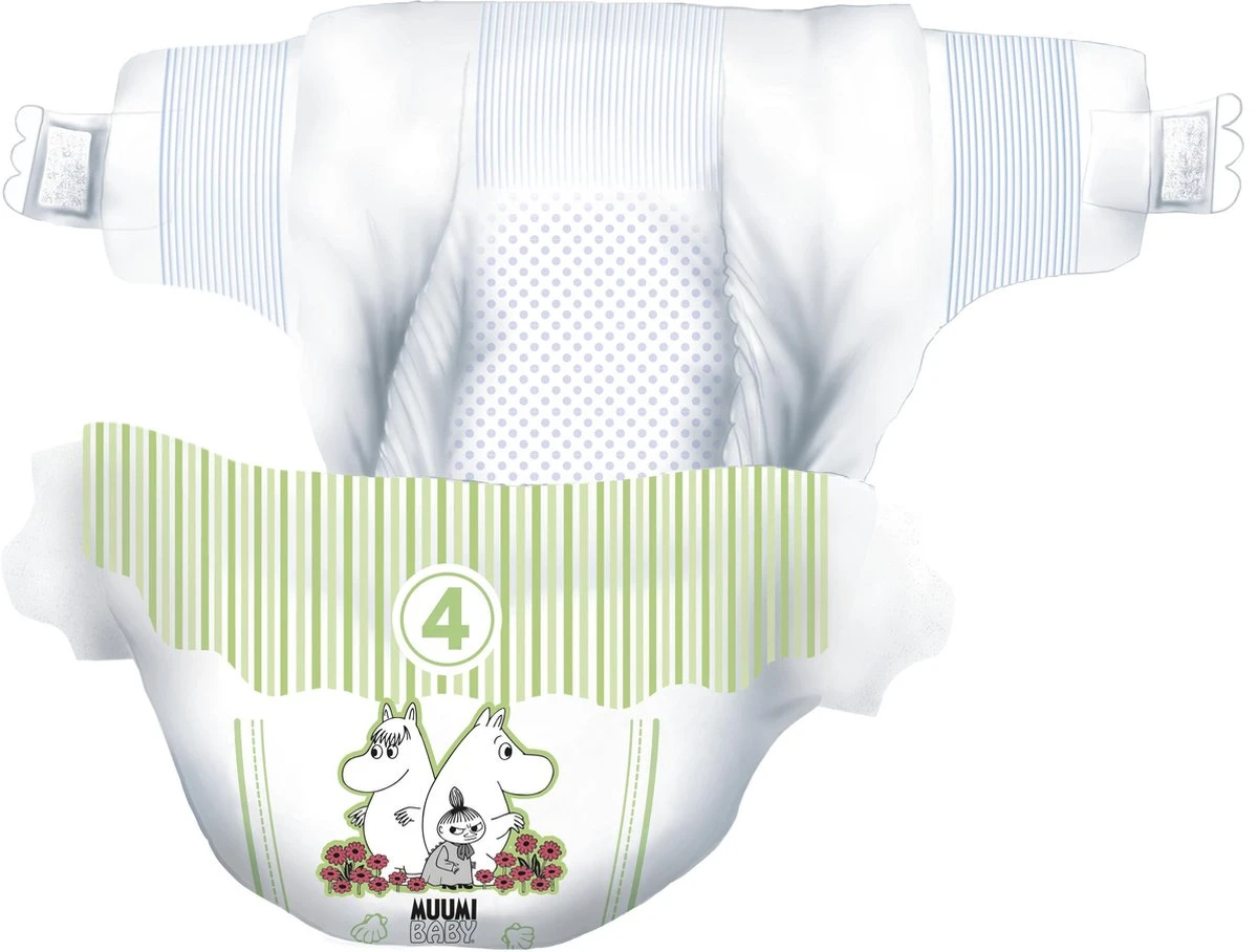 Eco Muumi Baby Luiers Maat 4 - 7-14 Kg - 138 Stuks - Ecologisch - Image 2