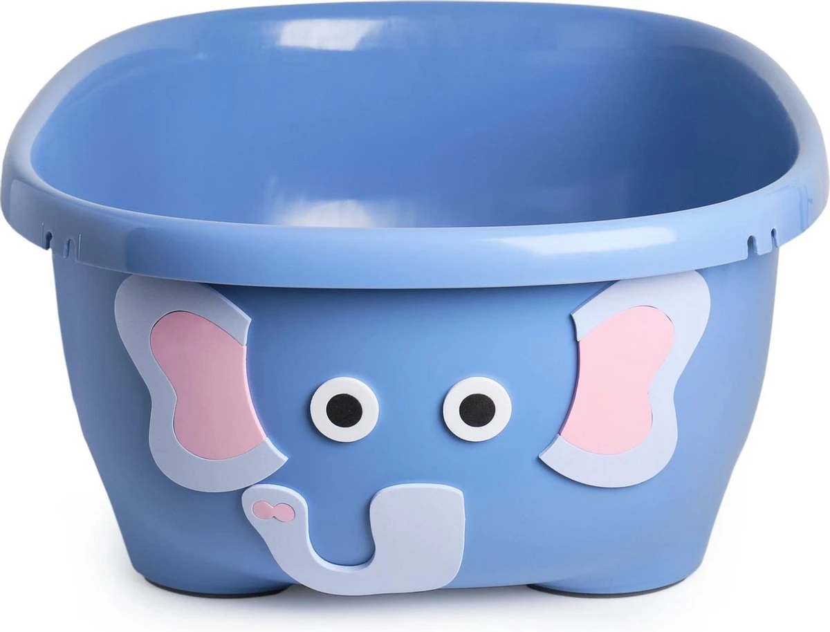 Prince Lionheart Tubimal® Met Hangmat | Baby & Peuter Badje | Opbergruimte Met Deksel | Stapelbaar | Herbruikbaar - Blauw / Olifant - Image 9