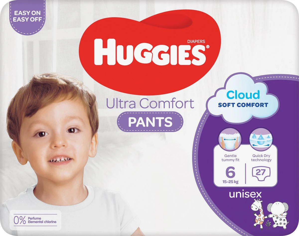 Huggies Luierbroekjes - Maat 6 (15 Tot 25 Kg) - Ultra Comfort - Unisex - 108 Stuks - Maandbox - Image 2