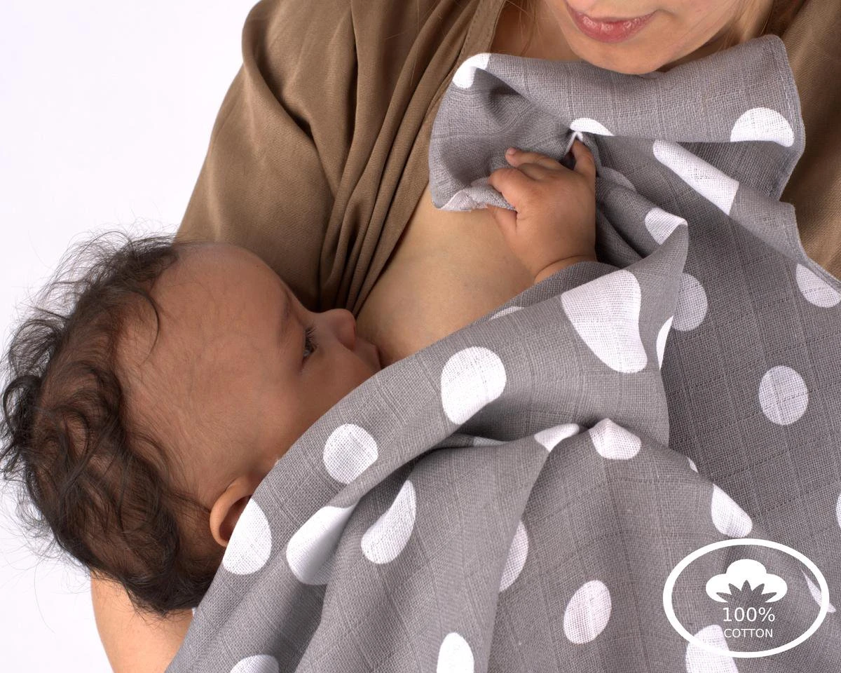 Hydrofiele Luiers - Hydrofiele Doeken - 70 X 80 Cm - 10 Pack – Grijs – Sterren - EU Gefabriceerd – FENSILO Hydrofiele Doeken - Image 4