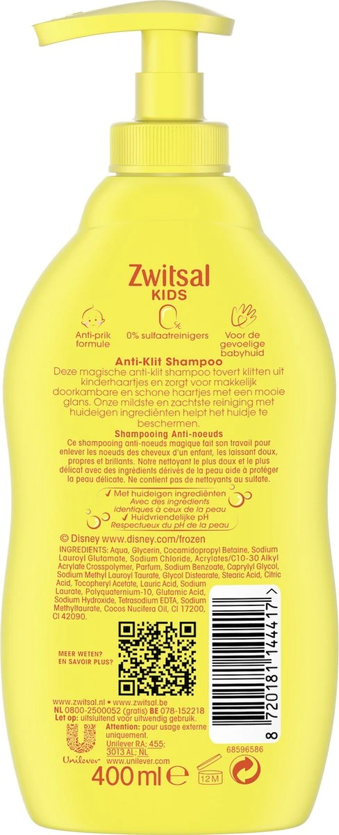 Zwitsal Kids Anti-Klit Shampoo - 6 X 400 Ml - Voordeelverpakking - Image 4