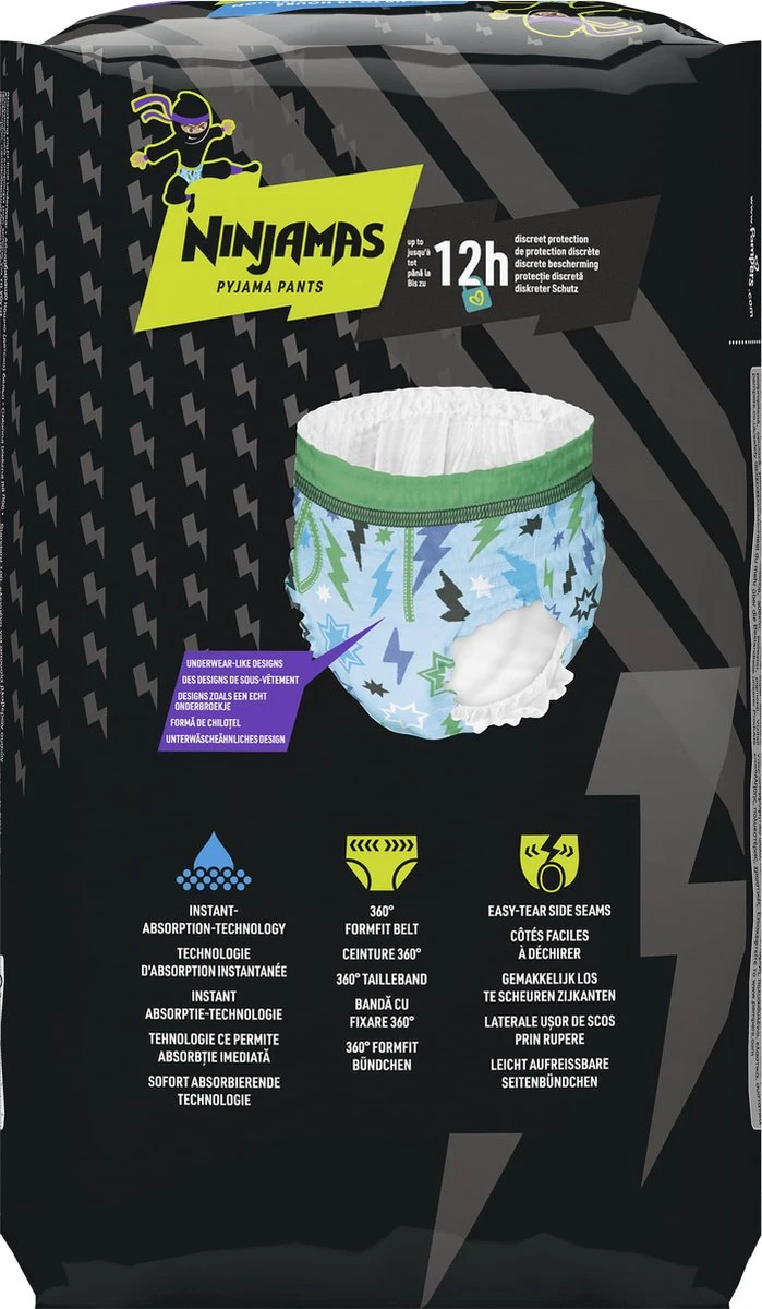 Ninjamas Pyjama Pants Luierbroekjes Jongen - 10 Nachtluiers Voor Bedplassen - 4-7 Jaar - Image 11