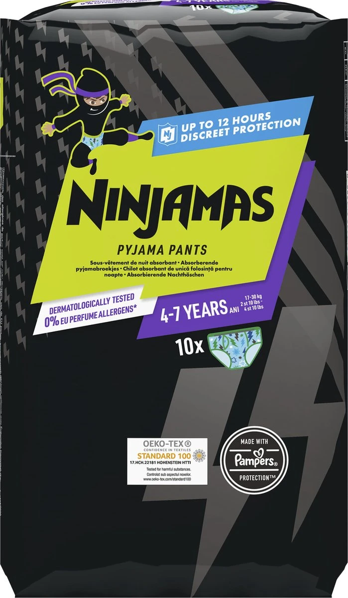 Ninjamas Pyjama Pants Luierbroekjes Jongen - 10 Nachtluiers Voor Bedplassen - 4-7 Jaar - Image 12