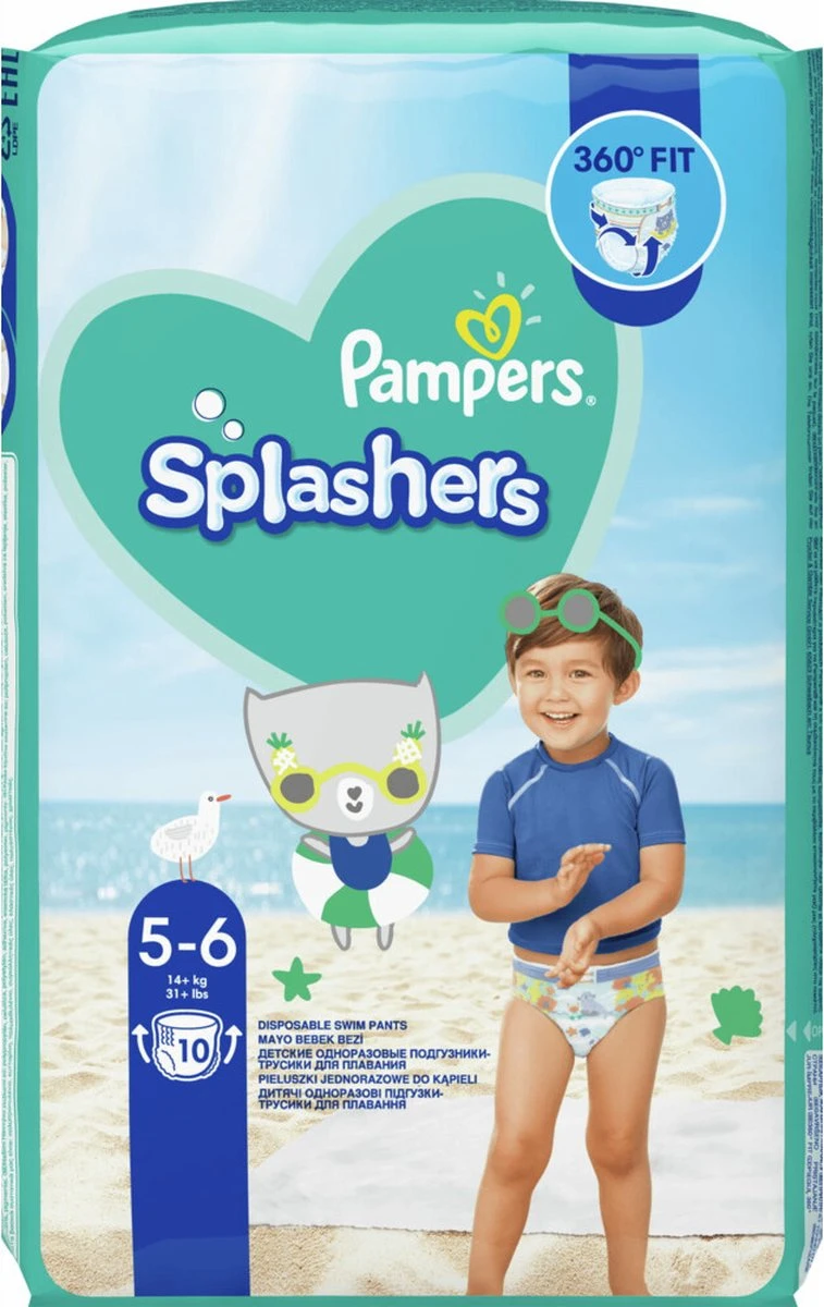 Pampers® Pampers Splashers Wegwerpbare Zwemluiers - Maat 5-6 (14+ Kg) - 30 Stuks - Voordeelverpakking - Image 9