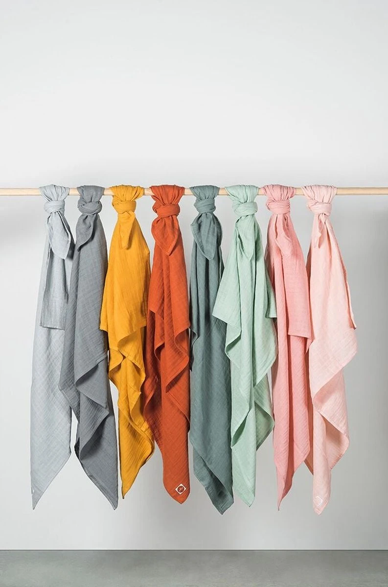 Jollein Hydrofiele Doek Large 115x115cm Bamboe Katoen - Ash Green - 2 Stuks - Image 13