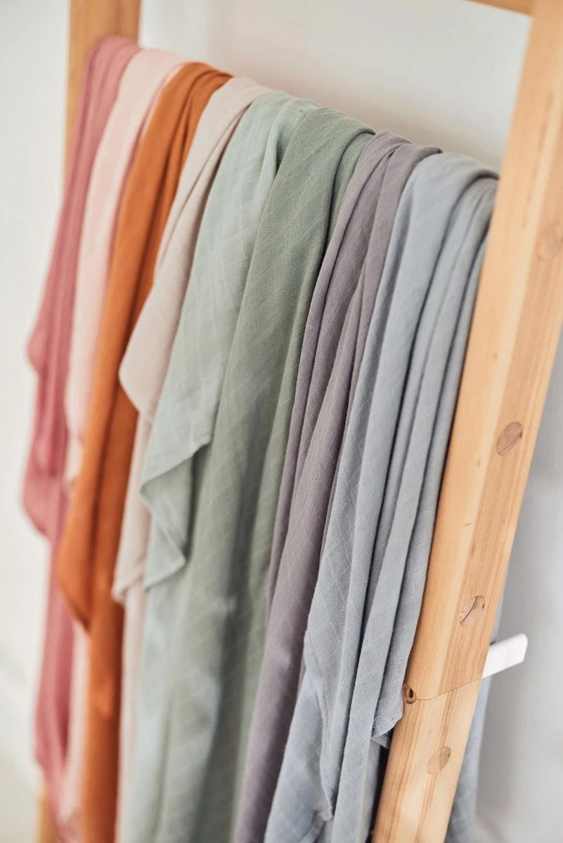 Jollein Hydrofiele Doek Large 115x115cm Bamboe Katoen - Ash Green - 2 Stuks - Image 5